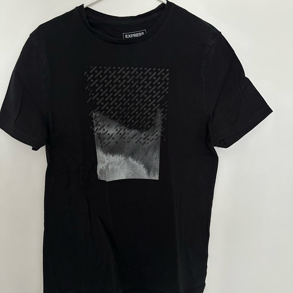 Express Black Short Sleeve Graphic Tee - Picture 1 of 3